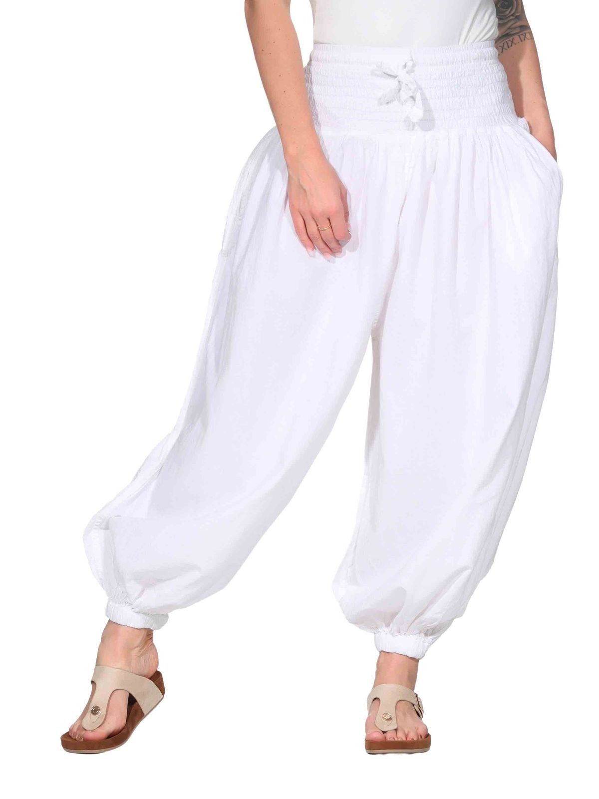 KUNST UND MAGIE Haremshose Haremshose Baumwolle Yoga Freizeit Wellnesshose günstig online kaufen