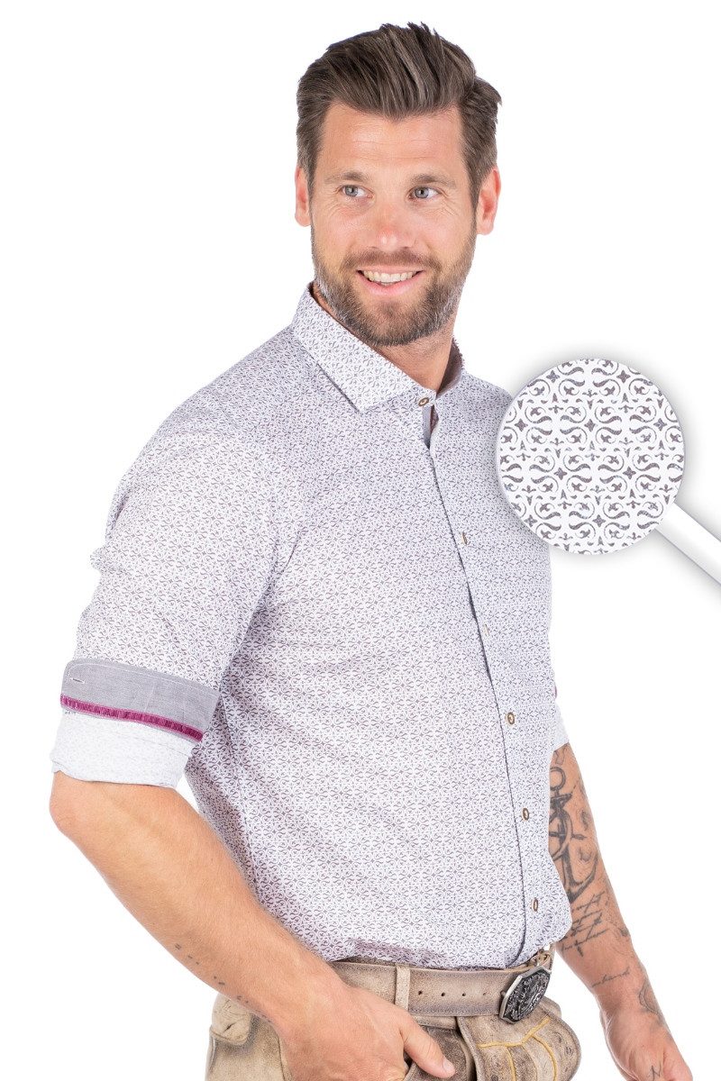 Hatico Trachtenhemd Trachtenhemd - VITUS - grau