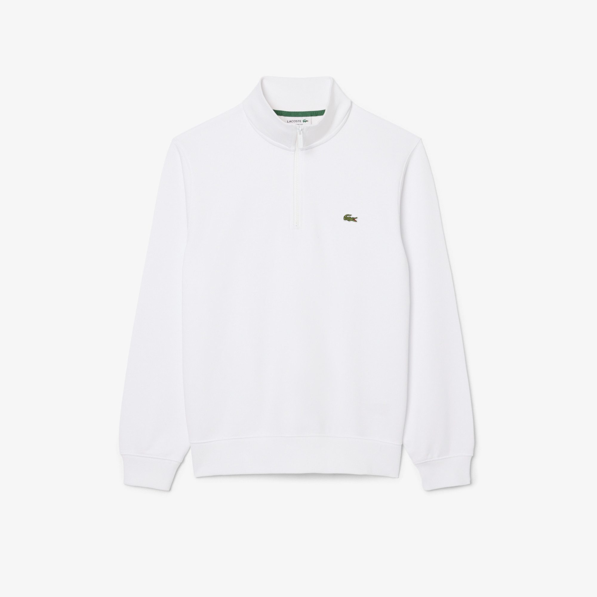 Lacoste Sweatshirt mit Reißverschluss und Stehkragen, Classic Fit, reine Baumwolle