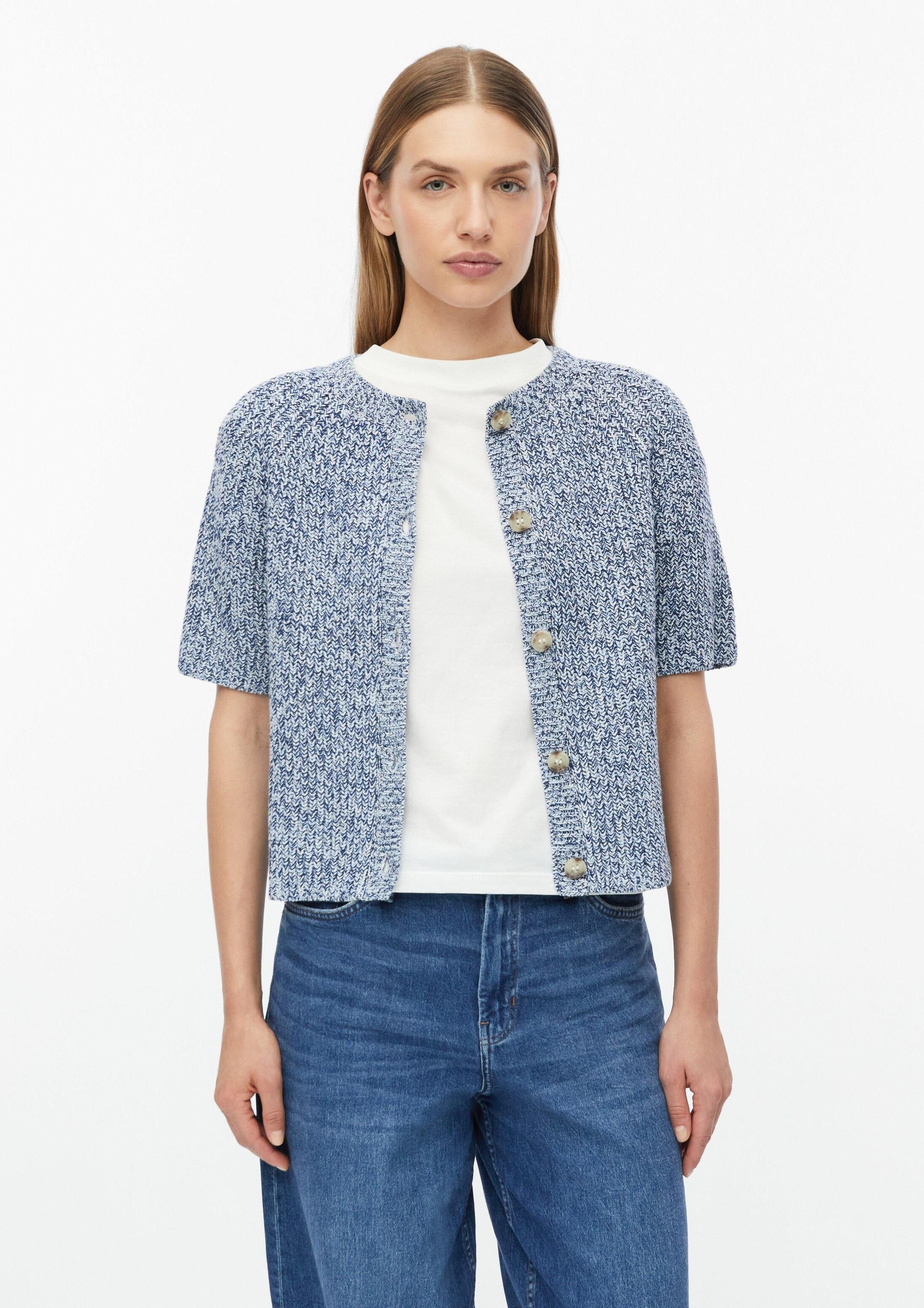 s.Oliver Cardigan Strickjacke Melierte Strickjacke mit Knöpfen