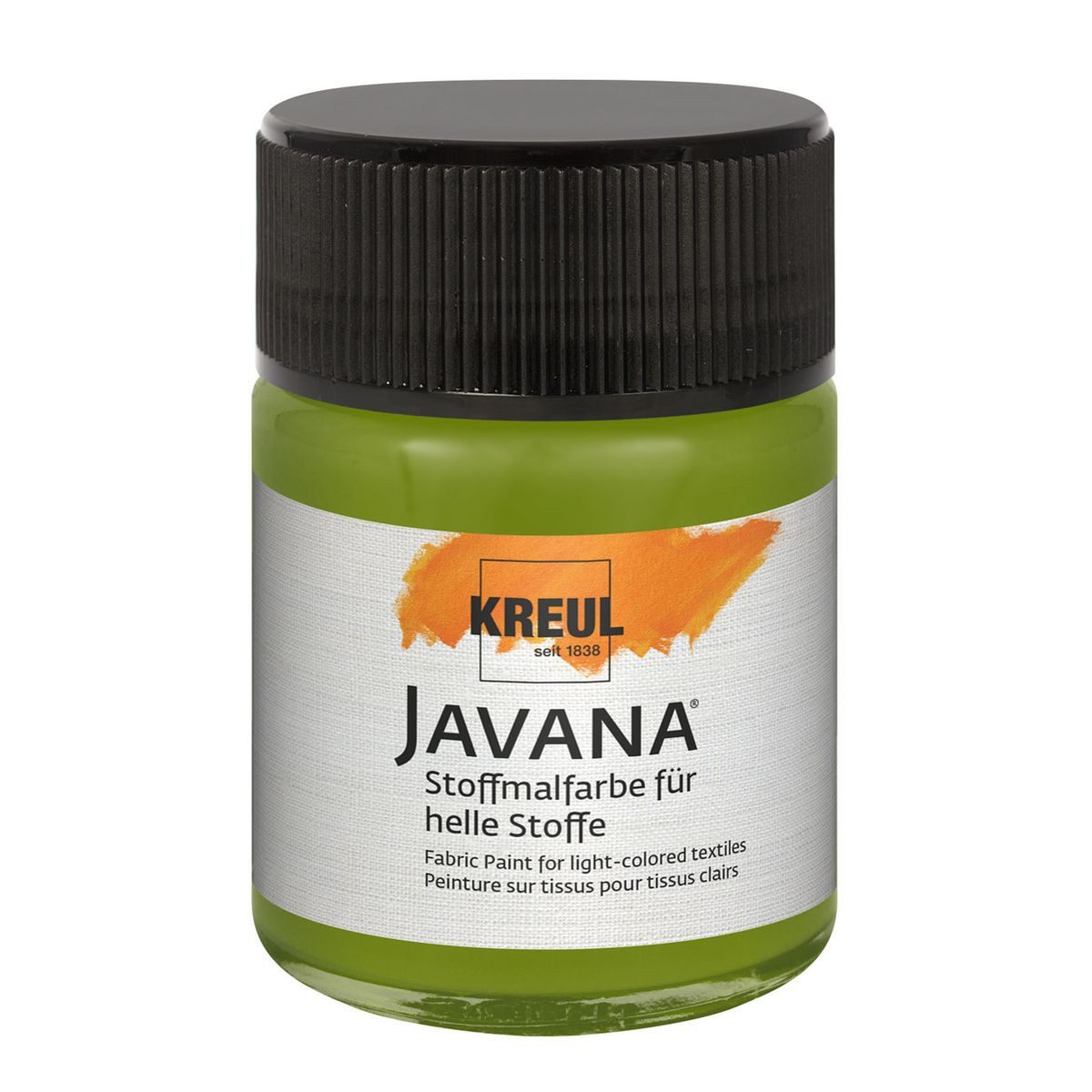 C. KREUL Stoffmalfarbe KREUL Stoffmalfarbe JAVANA olivgrün 50ml Glas