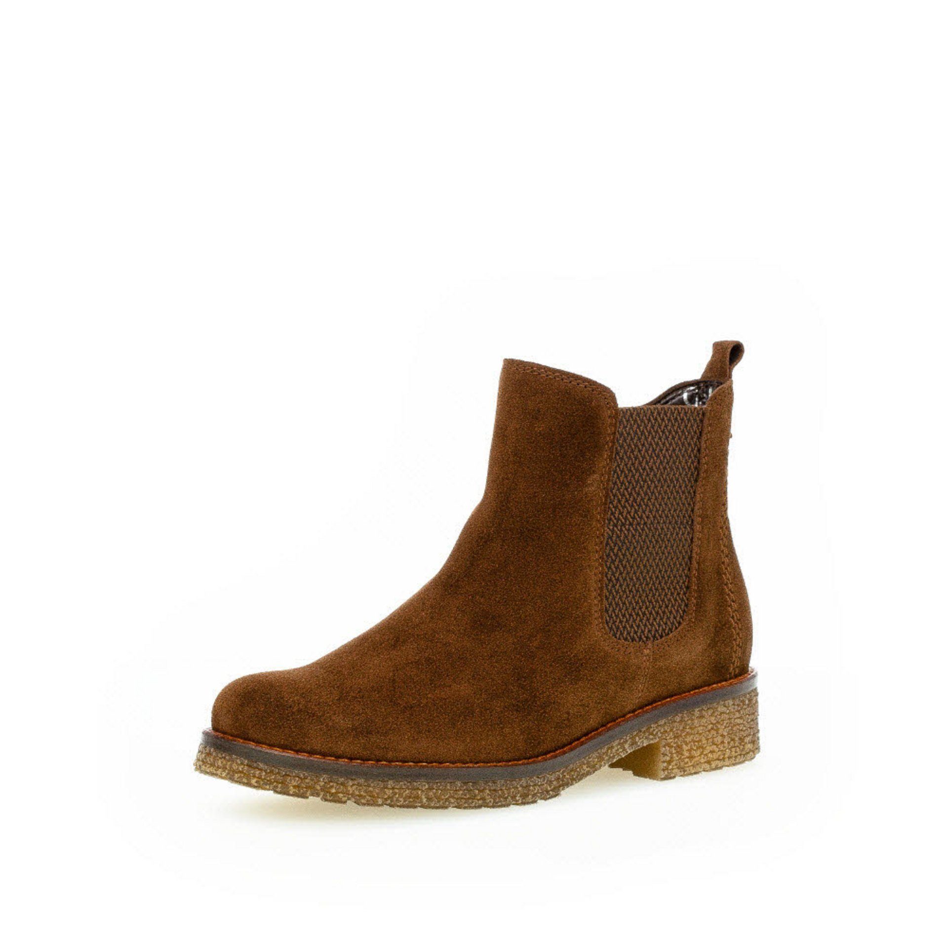 Gabor Rhodos Chelsea Boots Veloursleder uni Chelseaboots Veloursleder whisky (Micro)