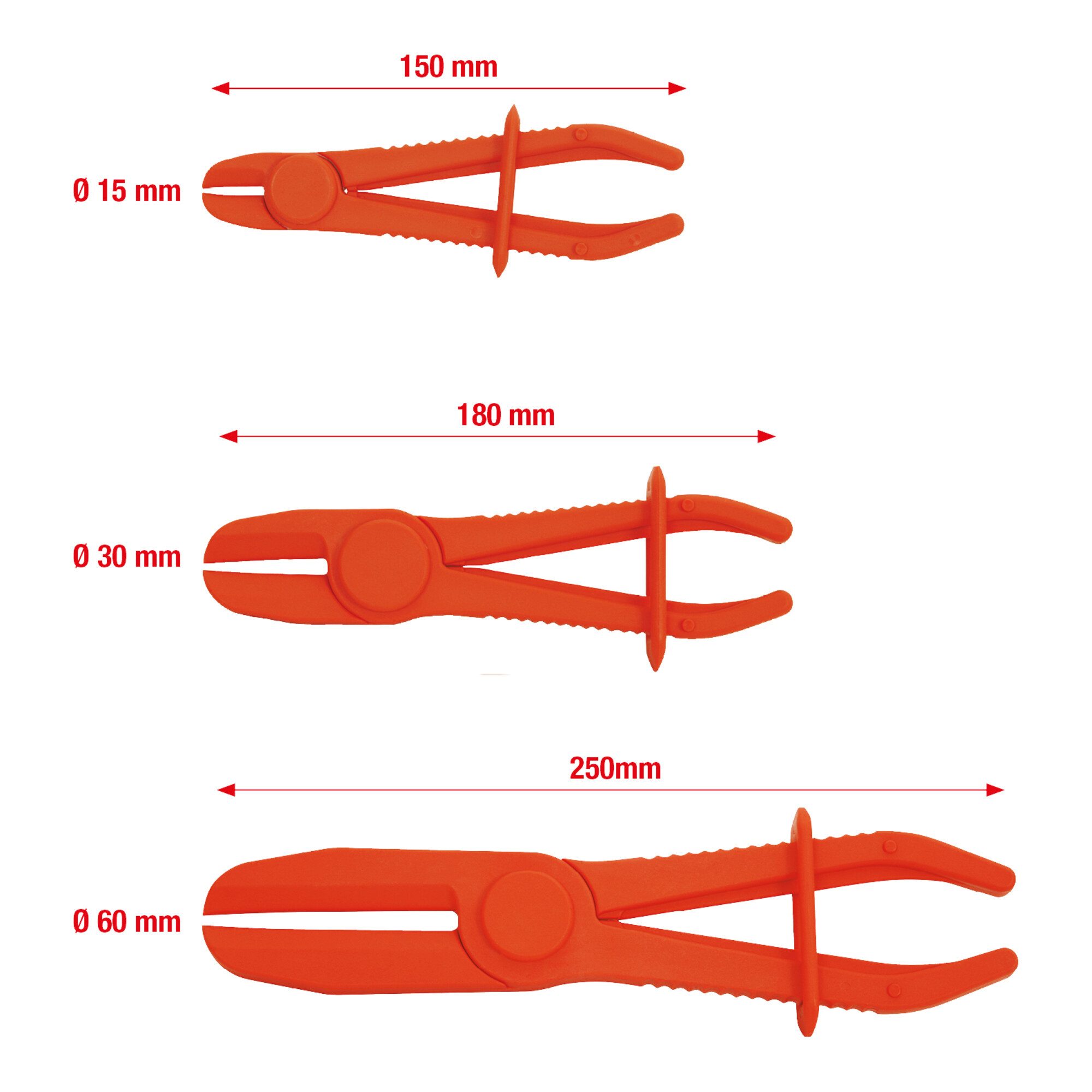 KS Tools Zangenset KS Tools Schlauch-Abklemm-Zangen-Satz, 3-tlg.