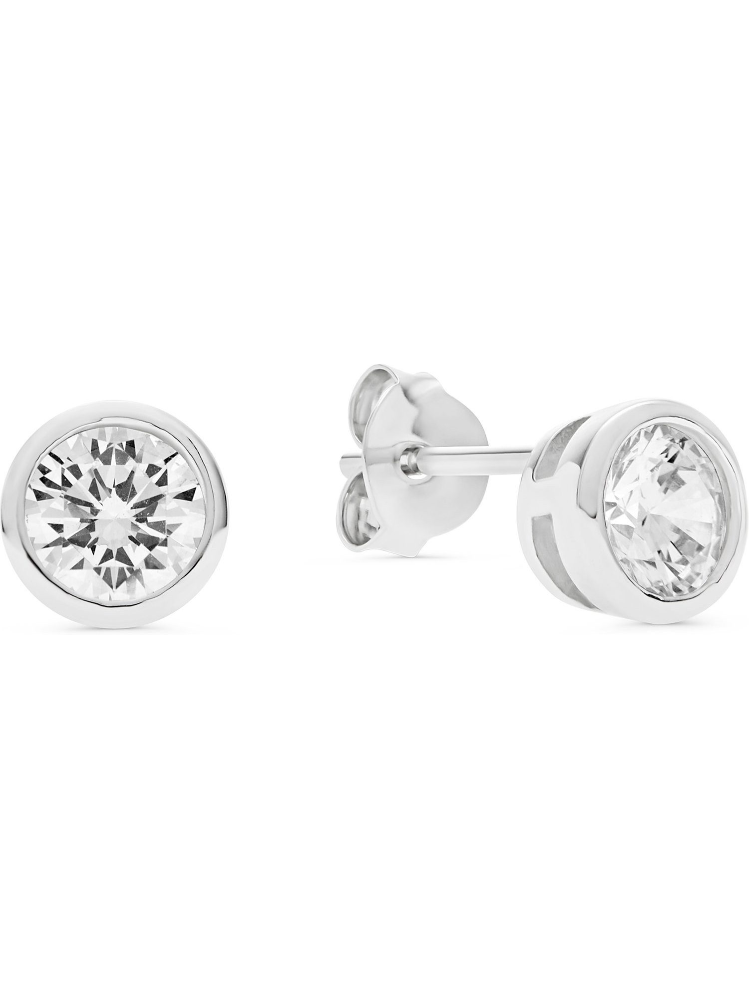 Paar Ohrhänger FAVS Damen-Ohrhänger 925er Silber 2 Zirkonia