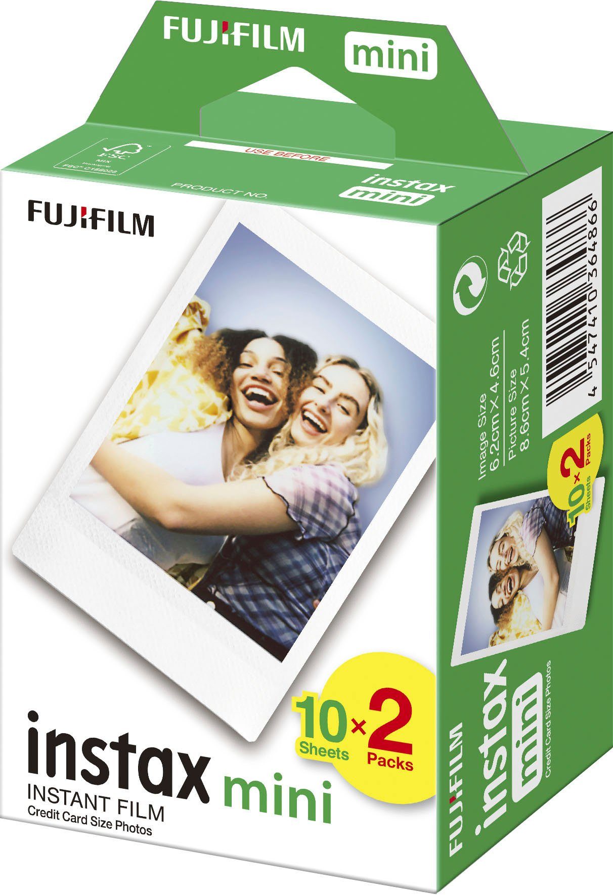 FUJIFILM Sofortbildfilm Instax Mini Film Doppelpack, 20 (Packung 2-St)