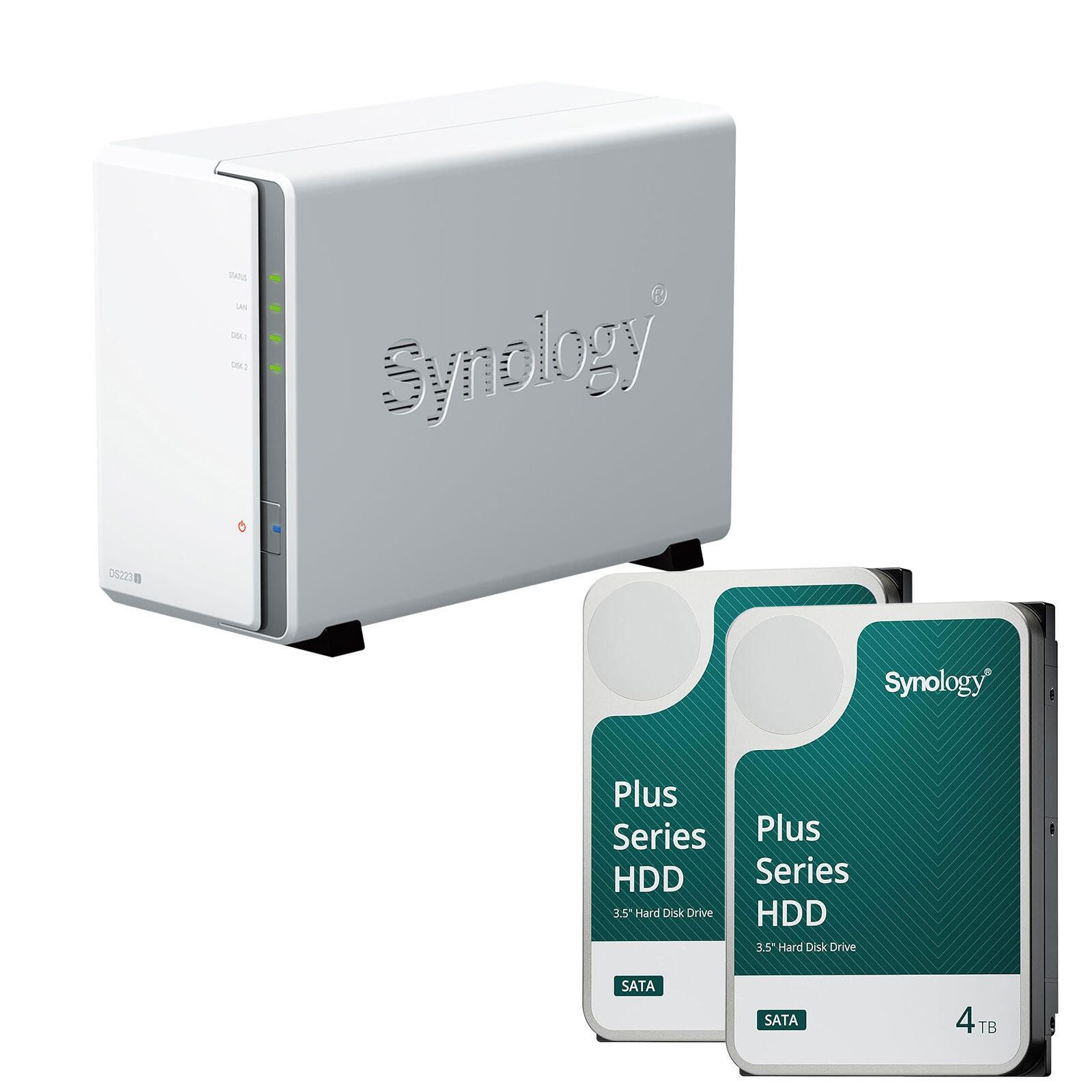 Synology Synology DS223J+ & Synology HAT3300-4T HDD-NAS-Festplatte
