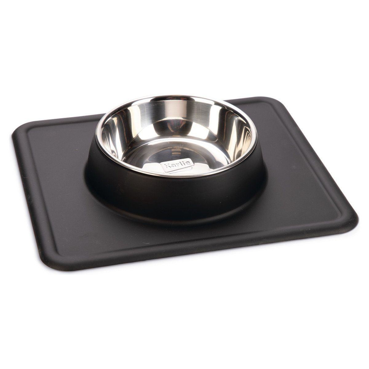 Napf-Set Hundenapf Silikon Inox Dex schwarz