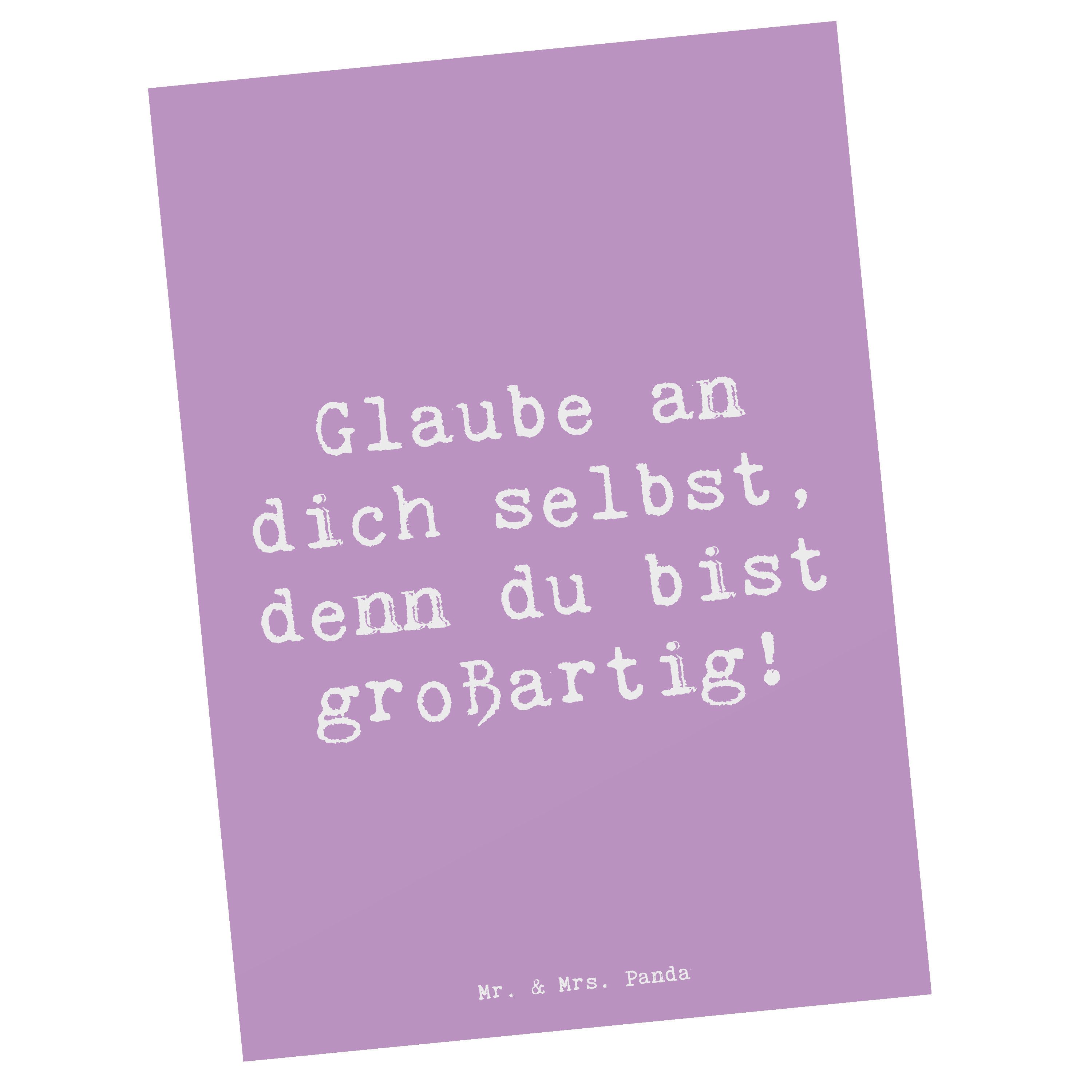 Postkarte Selbstvertrauen stärken - Lavendeltraum - Geschenk, positive Energie