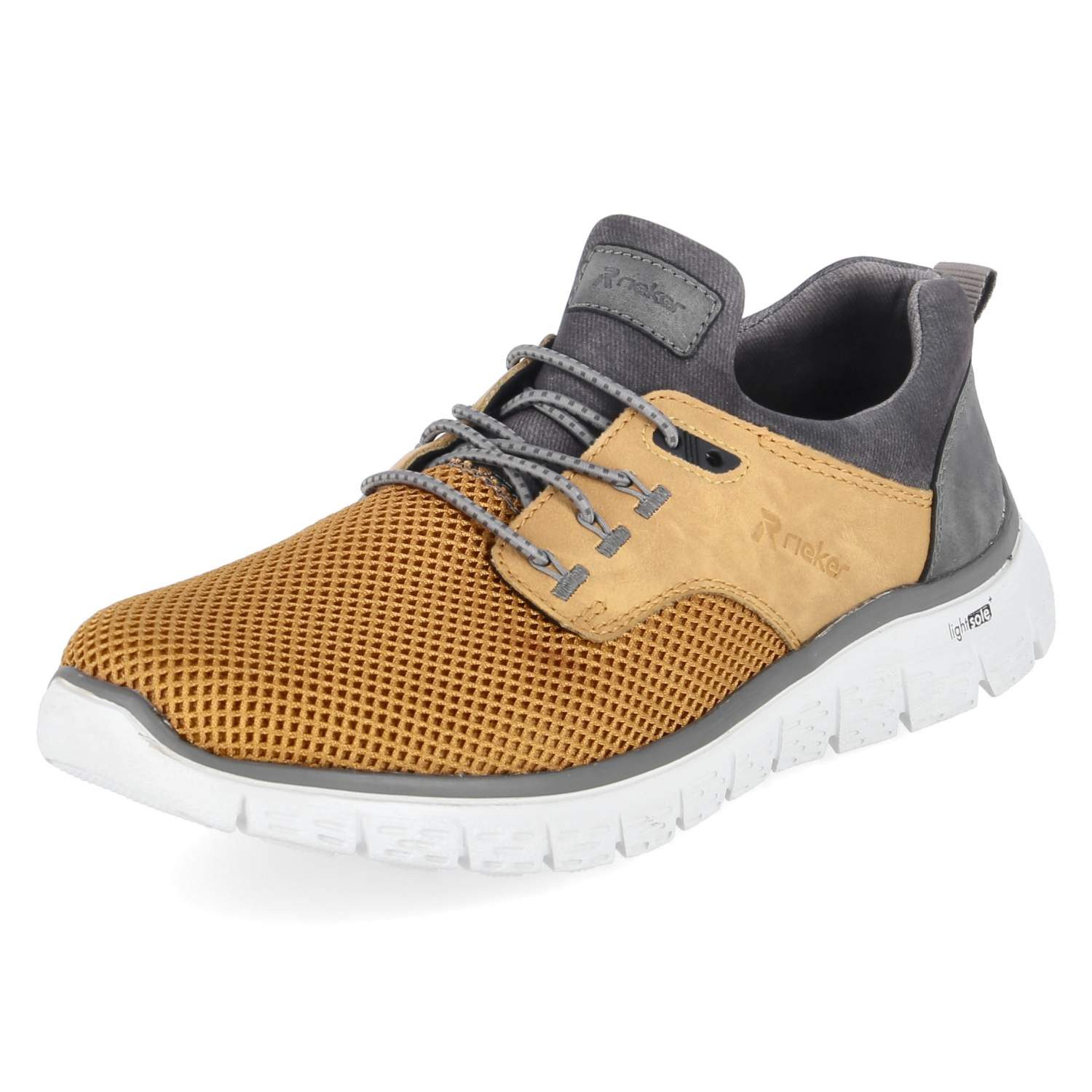 Rieker Rieker B6652-68 Herren Textil & Synthetik beige Schnürschuh