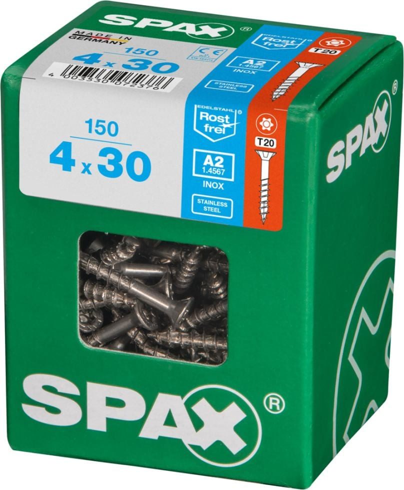 SPAX Holzbauschraube Spax Universalschrauben 4.0 x 30 mm TX 20 Senkkopf