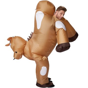 dressforfun Kostüm Selbstaufblasbares Kostüm Pferd, Aufblasbar
