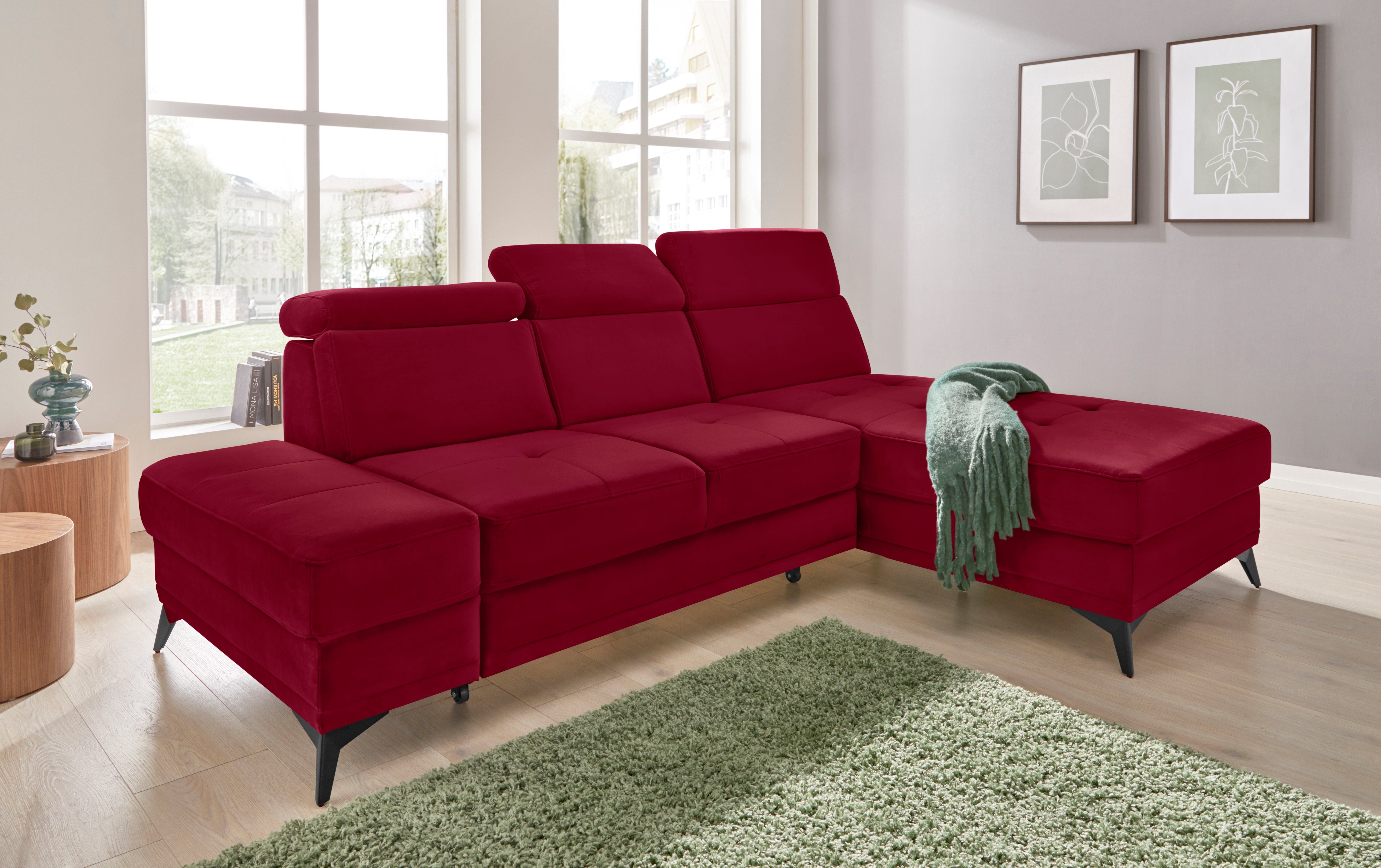 INOSIGN Ecksofa Cardiz L-Form, inkl.Kopfteilverstellung und günstig online kaufen