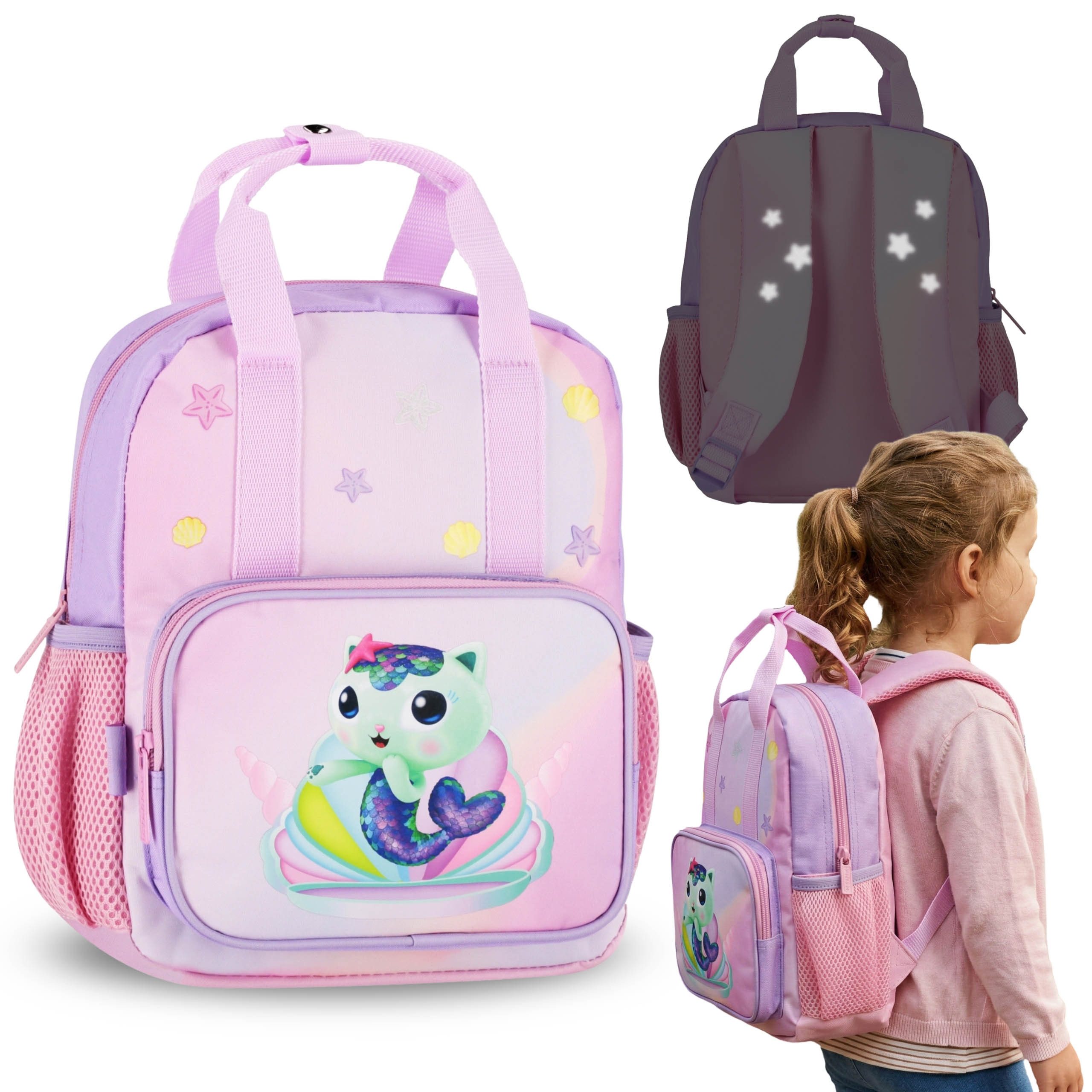 Sarcia.eu Vorschulranzen Gabby's Dollhouse Mädchenrucksack, Reflektoren, 29 × 23 × 9 cm