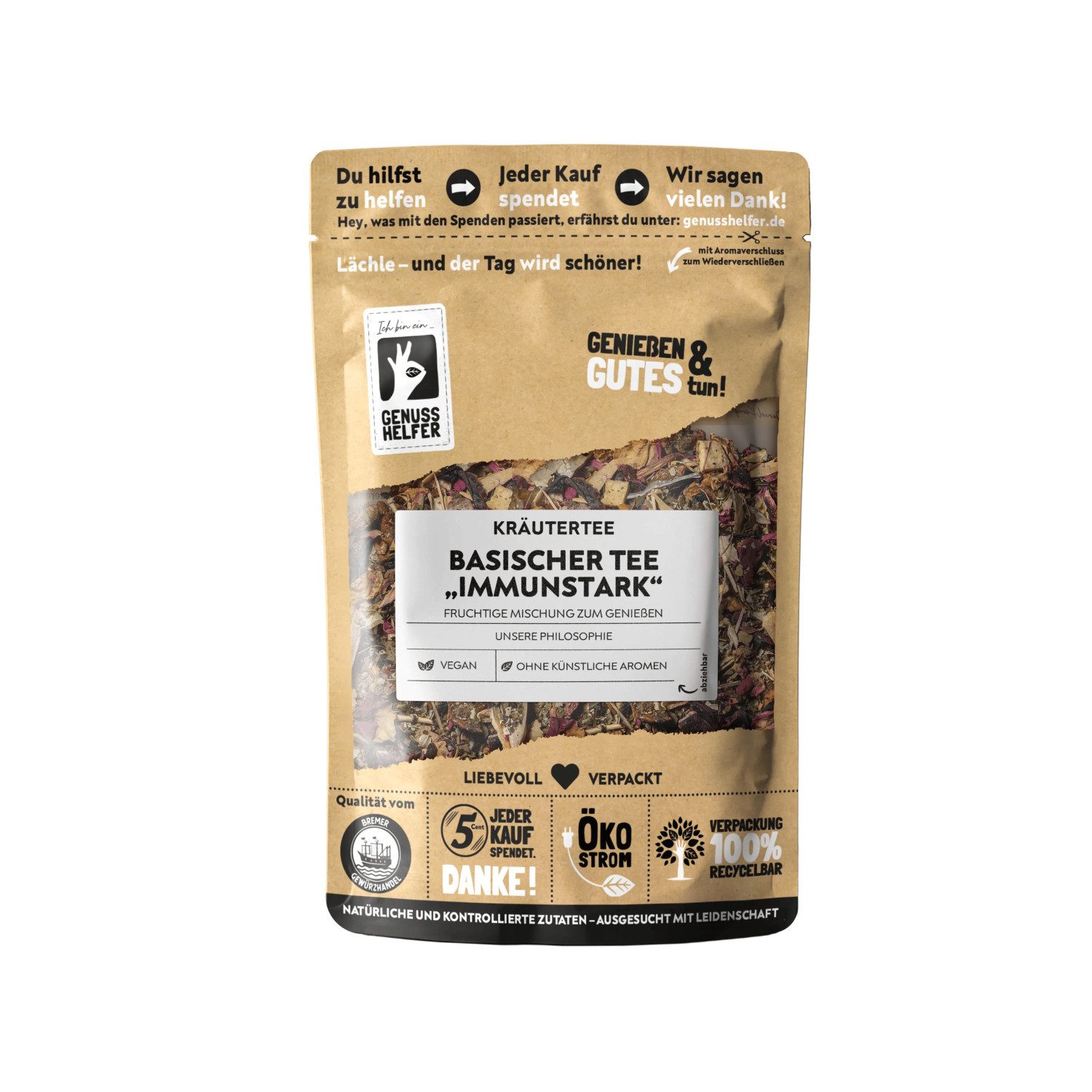 Bremer Gewürzhandel Tee Basischer Kräutertee "Immunstark", 80 g