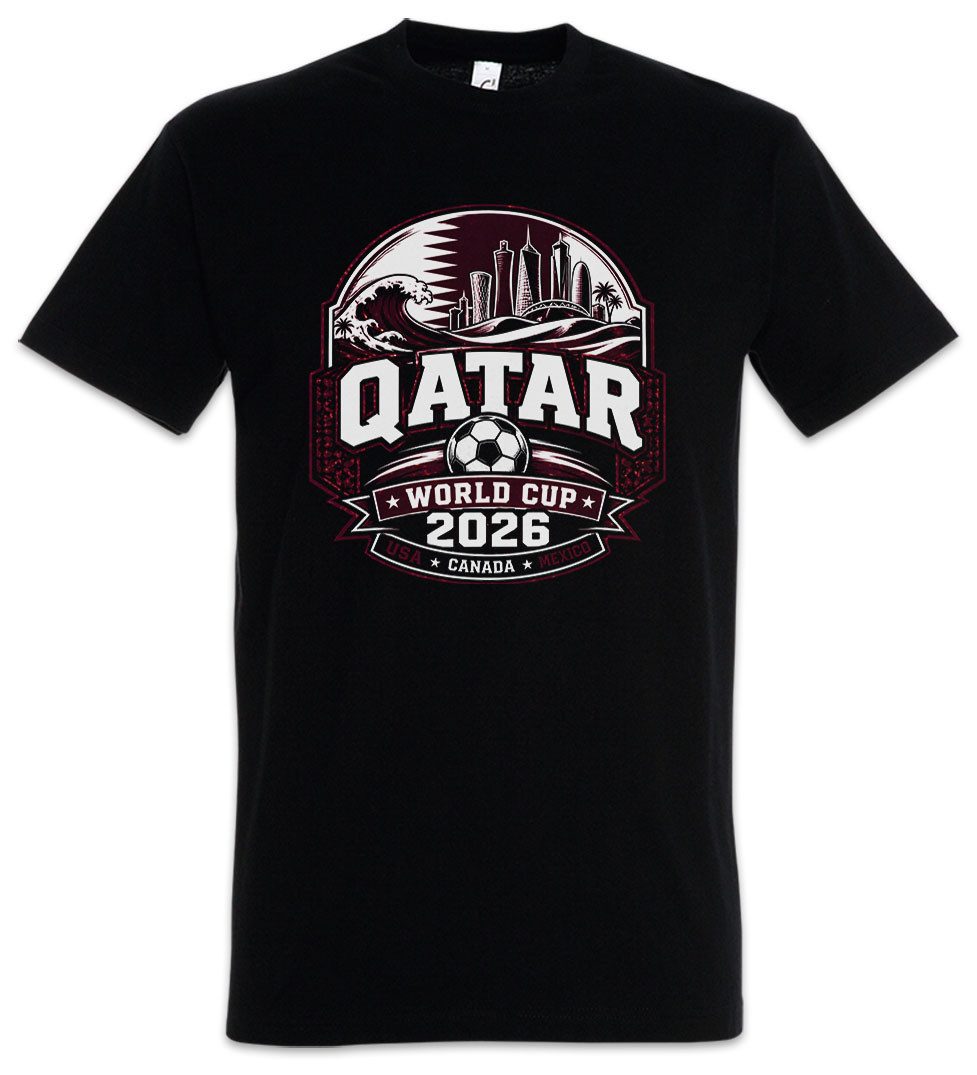 Urban Backwoods Print-Shirt Team Qatar 1 Herren T-Shirt Katar AlAnnabi Maroon Doha Fußball WM (1-tlg) Soccer Football Turnier 2026