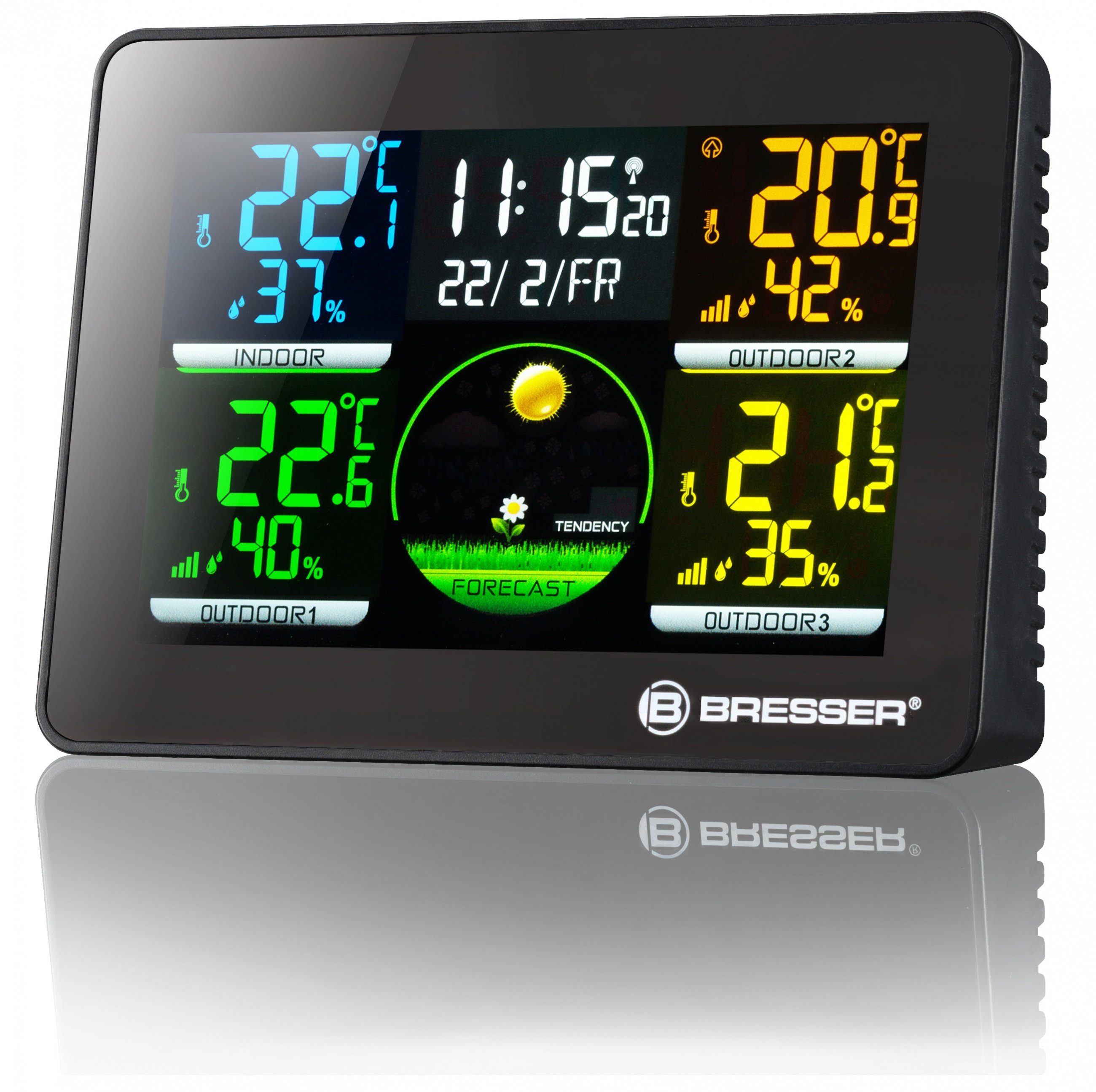 BRESSER Wetterstation »Quadro NLX Thermo/Hygrometer mit 3x