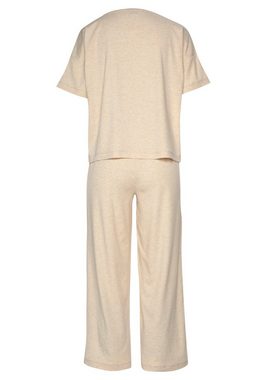 Vivance Dreams Pyjama (2 tlg) in weicher Ripp-Qualität
