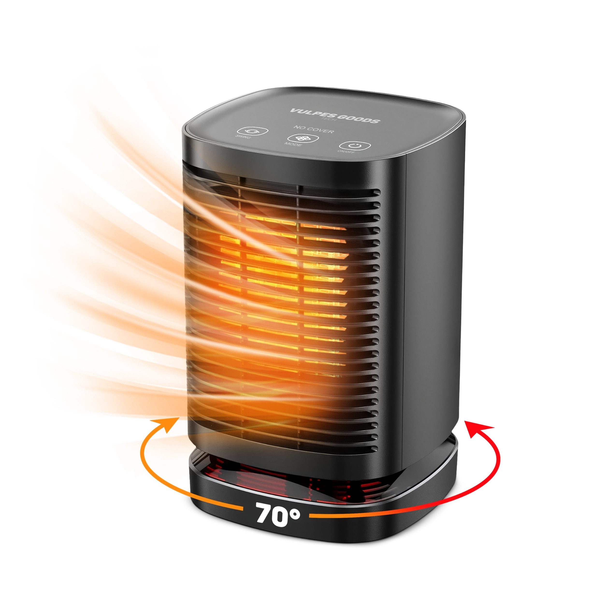 Vulpes Goods Keramikheizlüfter Tech, 950,00 W, 950 W, 3 Modi, Schwenkfunktion