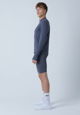 SPORTKIND Funktionsshirt Tennis Langarmshirt High-Neck Jungen & Herren grau
