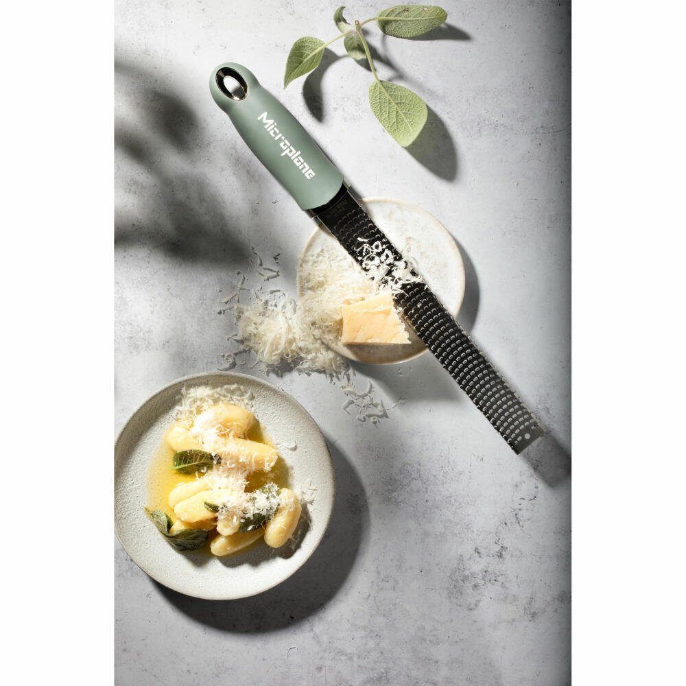 Microplane Küchenreibe Classic Premium Klinge Green, Kunststoff, Edelstahl, Eucalyptus photogeätzte