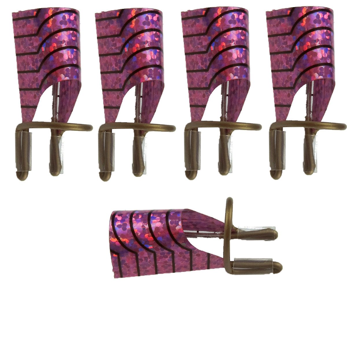 Sun Garden Nails Nageldesign Zubehör Mehrweg Nagel Schablonen F0-18 pink 5 Stück - Nail Modellierschablonen, wiederverwendbar
