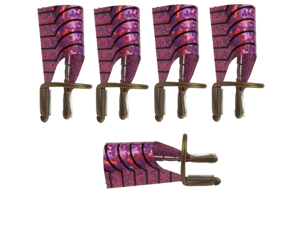 Sun Garden Nails Nageldesign Zubehör Mehrweg Nagel Schablonen F0-18 pink 5 Stück - Nail Modellierschablonen, wiederverwendbar
