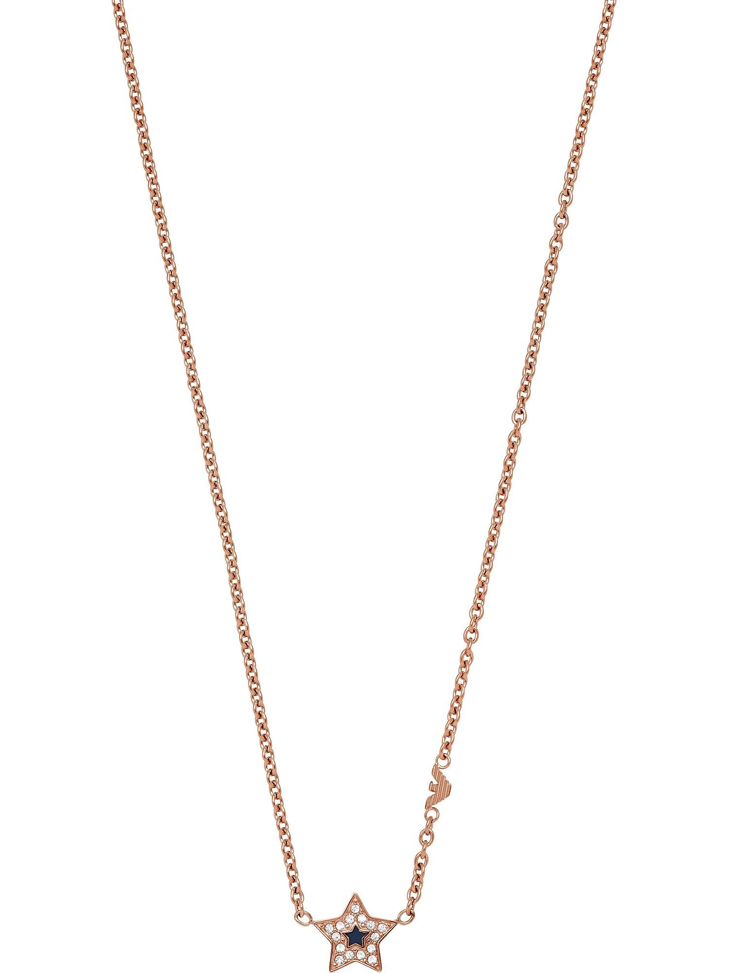 Collier Emporio Armani Damen-Kette Edelstahl Glasstein