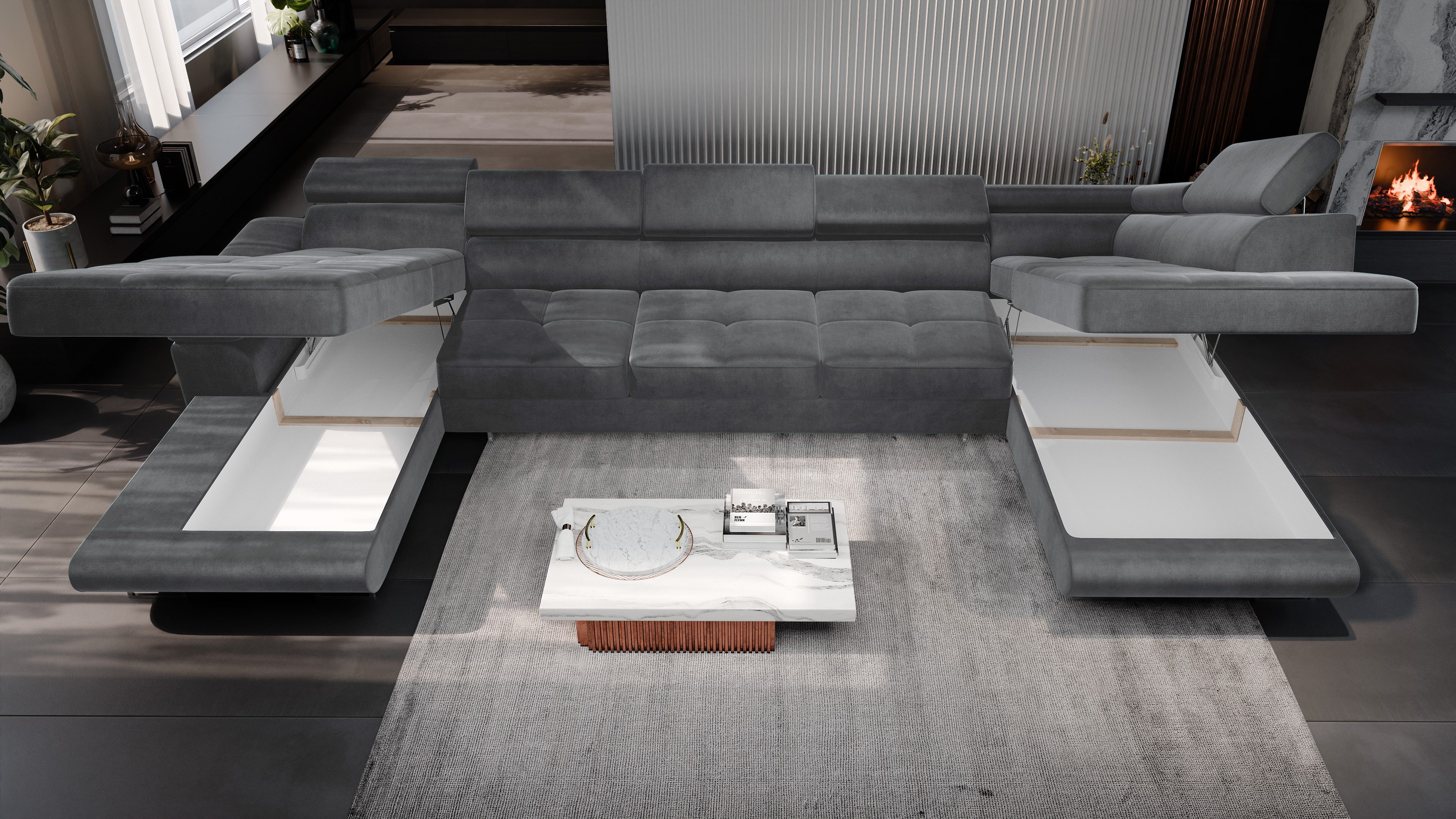 NEXT COLLECTION Ecksofa WILD MAXI U, elegante Metallbeine, verstellbare Kop günstig online kaufen