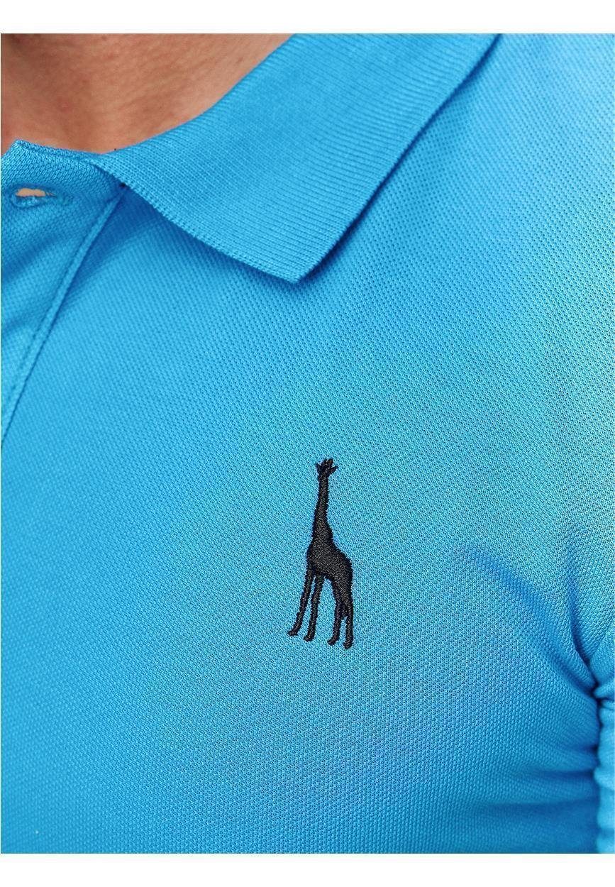 John Kayna T-Shirt Herren T-Shirt Fitness Kurzarm Polo Tee, Shirt Kurzarmshirt Türkis 1-tlg) Printshirt Kurzarm Polo Freizeit Poloshirt Casual 1404C (Shirt