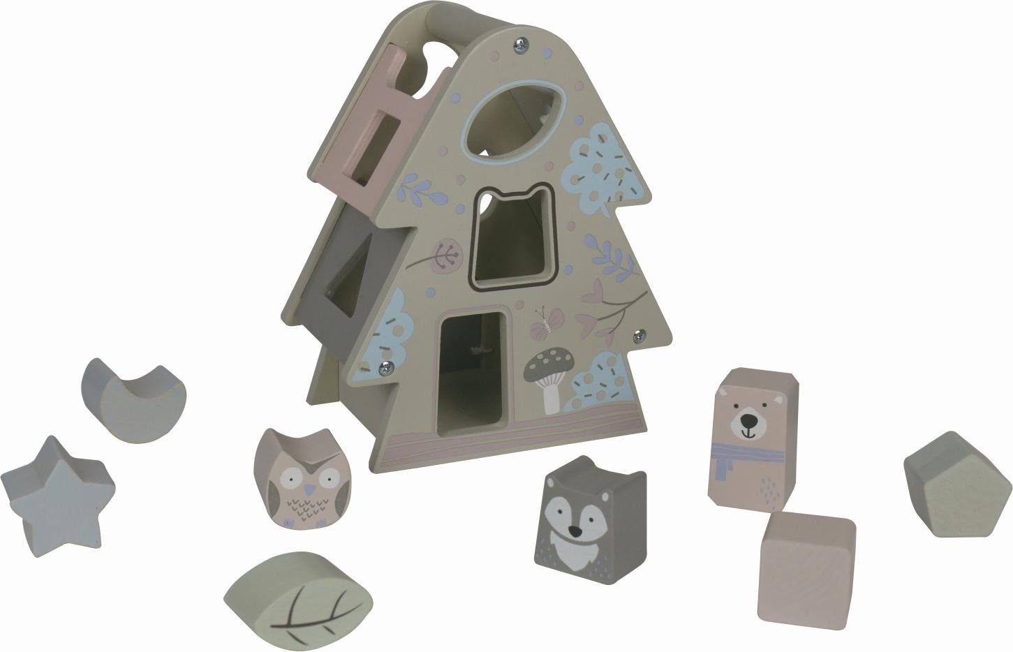 Image of EverEarth® Steckspielzeug »Tannenbaumsortierspiel Pastell«, FSC®-Holz aus gewissenhaft bewirtschafteten Wäldern