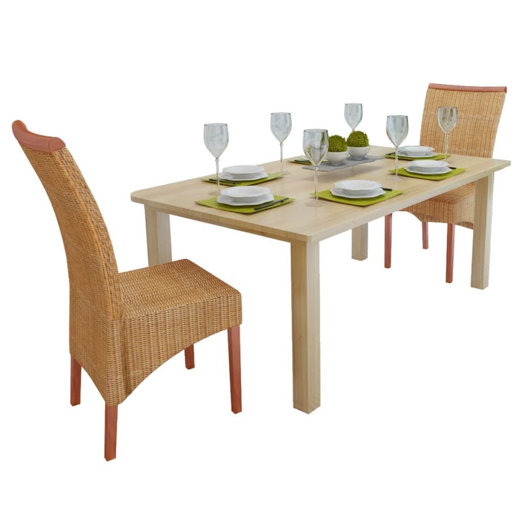 vidaXL Esszimmerstuhl, Essstühle 2 Stk. Braun günstig online kaufen