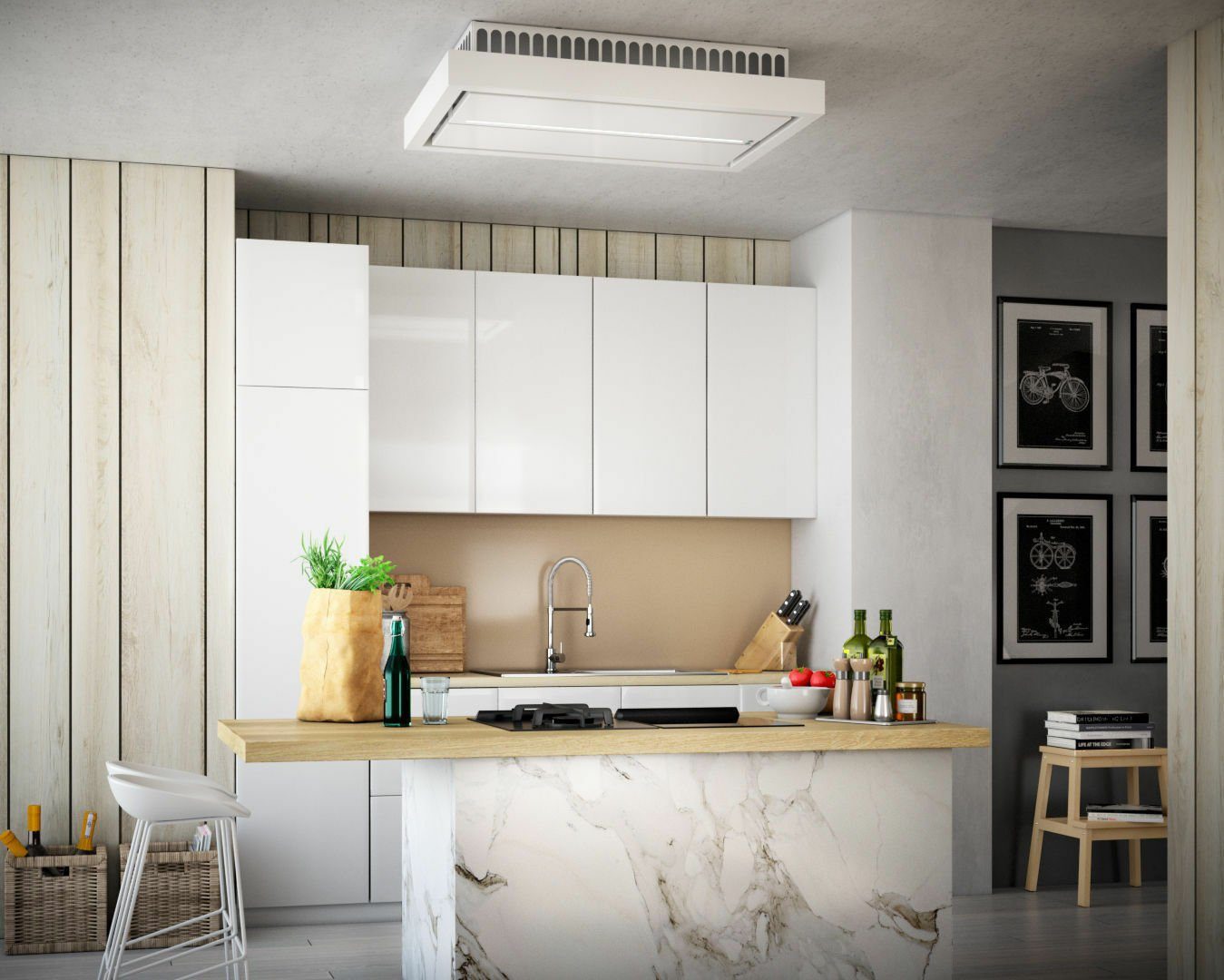 Baumann Deckenhaube Aura 90 WLK Dunstabzugshaube 90 cm,Weiße Einbau Haube Aura 90 WLK Dunstabzugshaube 90 cm,Weiße Einbau Haube, Dunstabzugshaube 90 cm,Weiße Einbau Haube, 4 Stufen