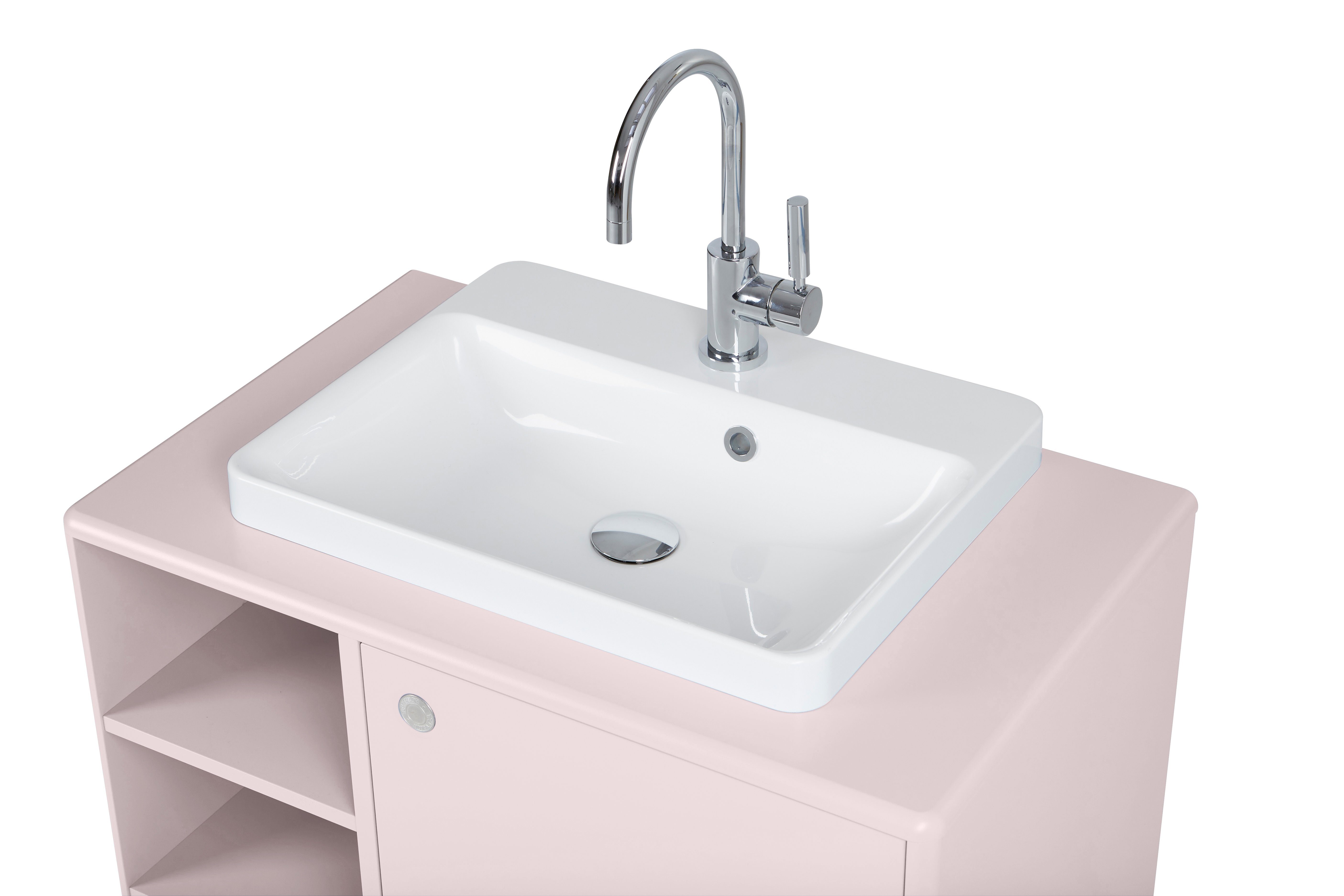 TOM TAILOR HOME Waschtisch COLOR BATH mit Waschbecken, Tür und offenem Regal - in schönen Farben, lackiertes MDF mit gerundeten Kanten - nur noch wenige Exemplare