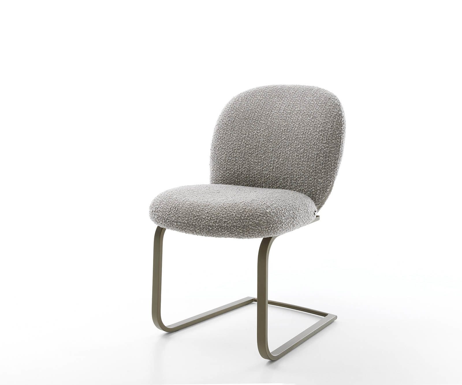 DELIFE Polsterstuhl Nube-Flex, Freischwinger flach Effektfinish günstig online kaufen
