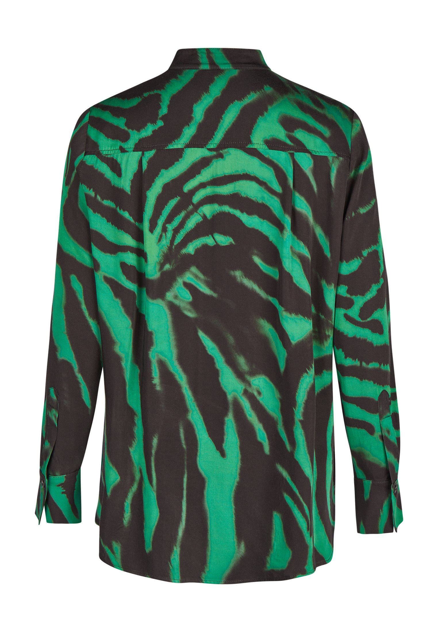 MARC AUREL Klassische Bluse Longhemd mit Tigerprint