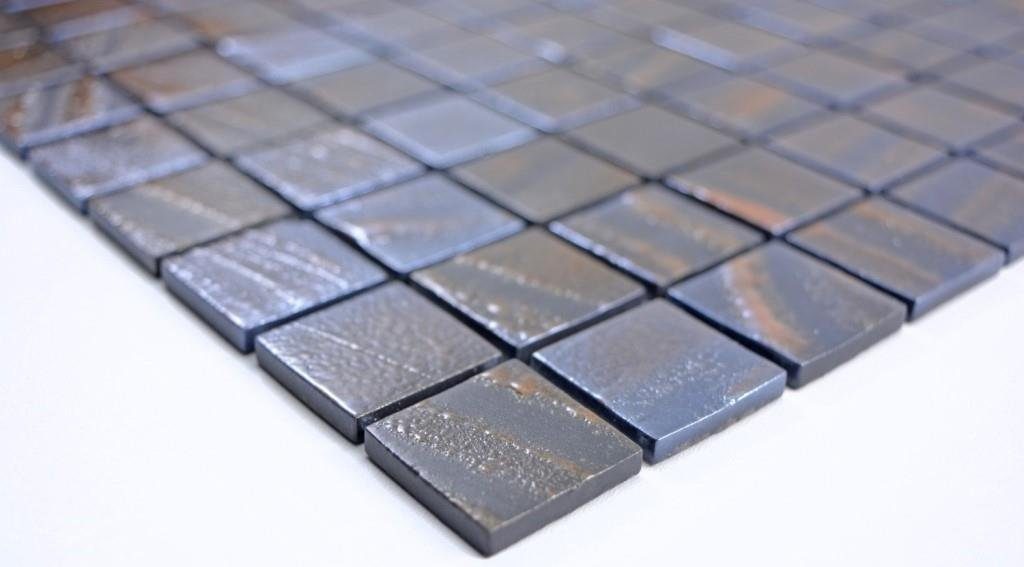 / Recycling Mosani 10 Glasmosaik Matten Mosaikfliesen matt bronze Mosaikfliesen