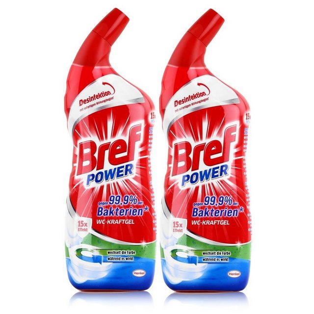 Bref Power Bref Power WC-Kraftgel gegen 99,9% gegen Bakterien 750ml (2er Pack) WC-Reiniger