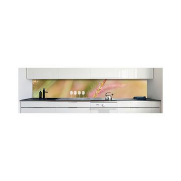 DRUCK-EXPERT Küchenrückwand Küchenrückwand Gras Blüte Hart-PVC 0,4 mm selbstklebend