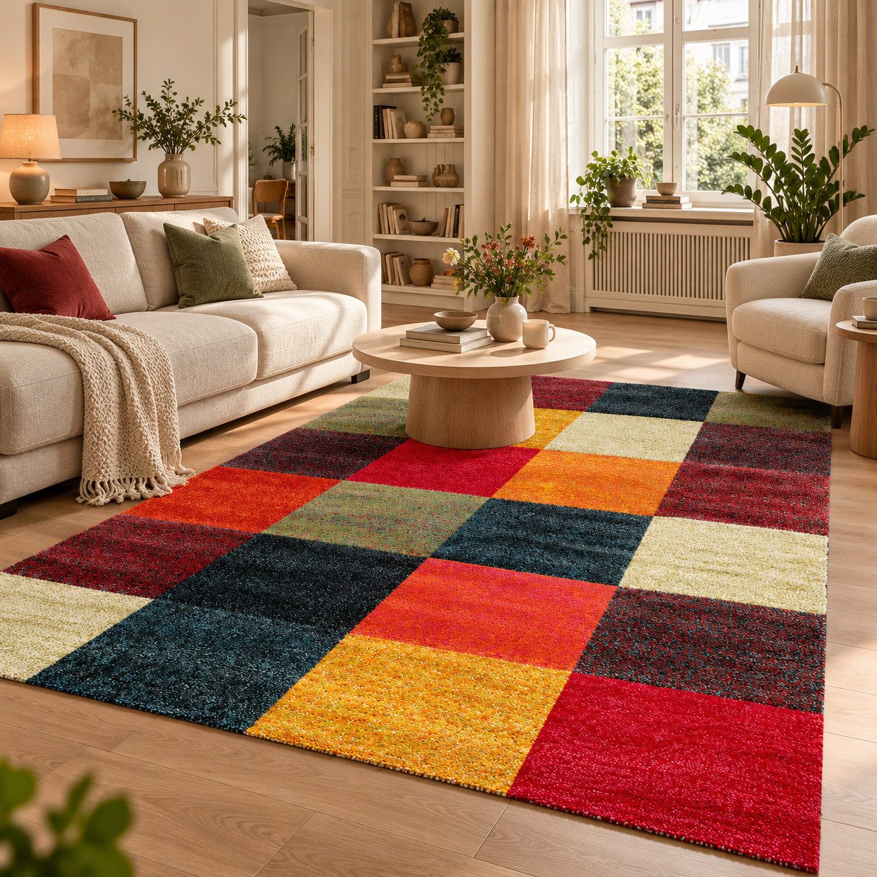 Pergamon Designteppich Designer Teppich Maui Modern Karo, Rechteckig, Höhe: 13 mm