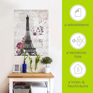 Artland Wandbild Eiffelturm Grafik, Bilder von Europa (1 St), als Alubild, Outdoorbild, Leinwandbild, Poster, Wandaufkleber