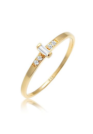 Elli DIAMONDS Verlobungsring »Verlobung Topas Diamant (0.02 ct) 585 Gelbgold«