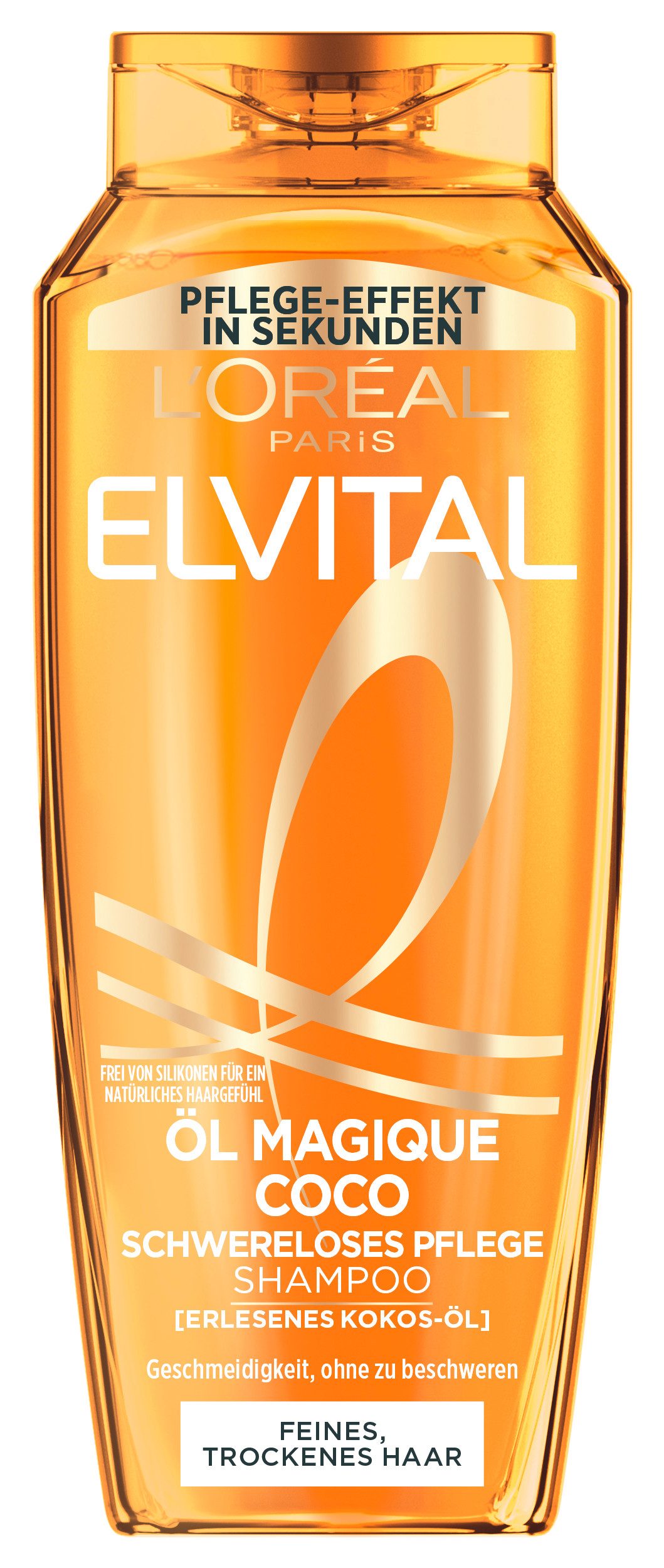 L'ORÉAL PARIS Haarshampoo L'Oréal Paris Elvital Öl Magique Coco Shampoo, Packung, 6-tlg., Erleichtert Kämmbarkeit, unglaubliche Leichtigkeit und Seidigkeit.