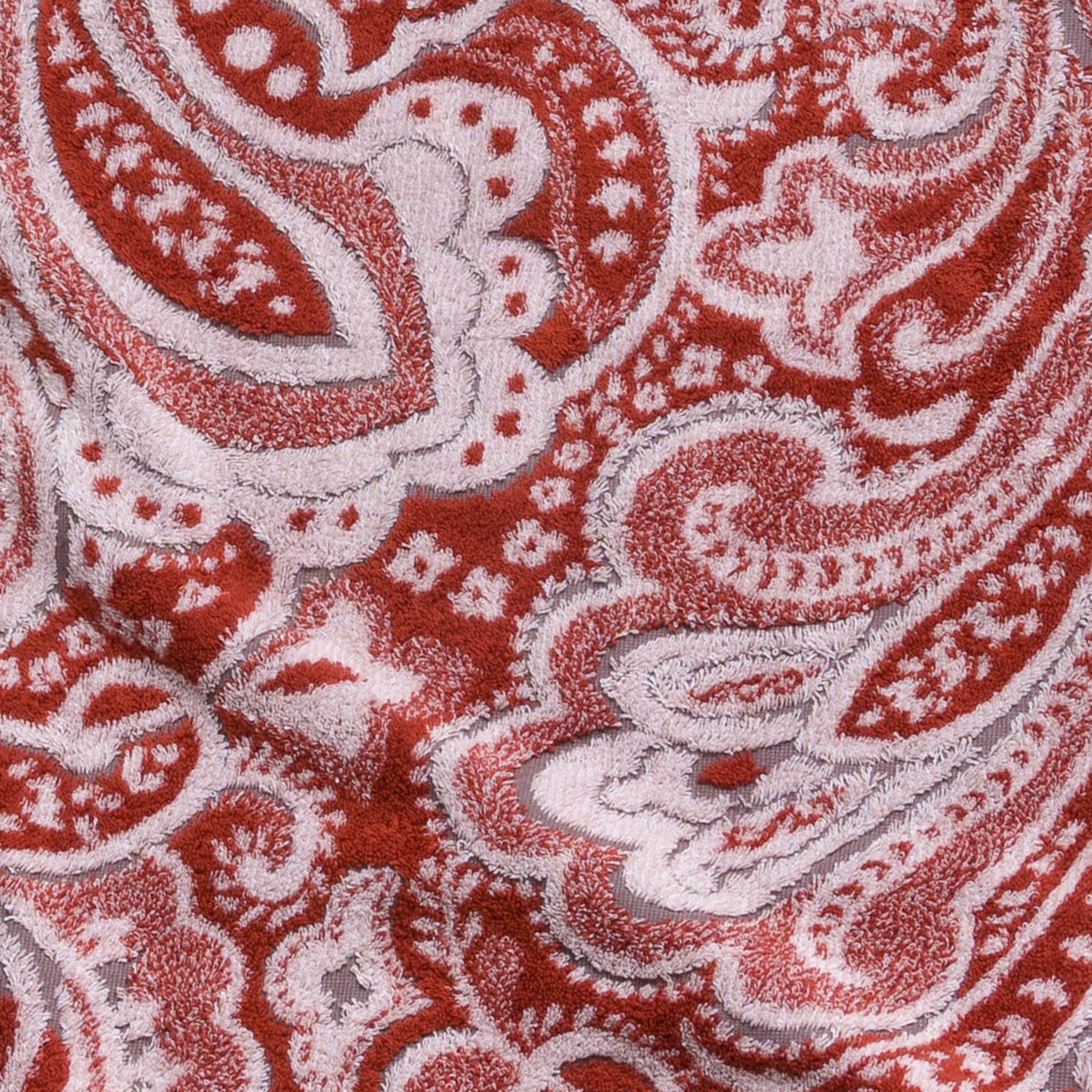 Möve Duschtücher (1-St), sienna floralem Paisley-Muster Ethno, mit Walkfrottier