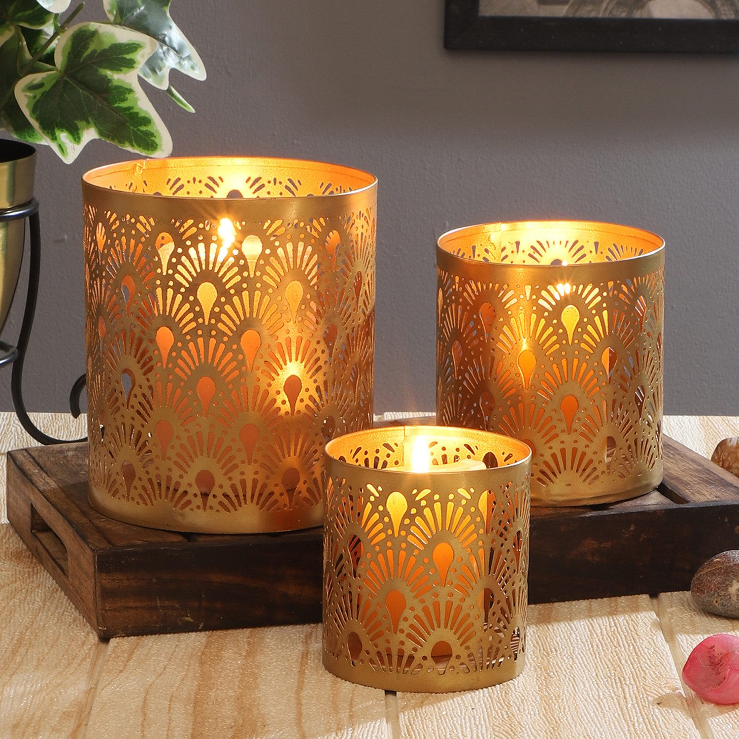 Marrakesch Orient & Mediterran Interior Teelichthalter 3er Set Orientalisch günstig online kaufen