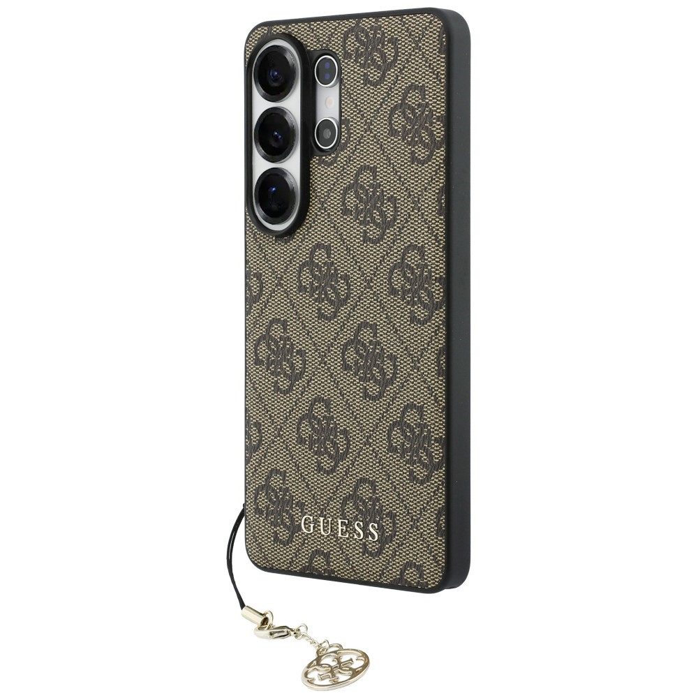 Guess Handyhülle Classic Galaxy S26 Ultra Kunstleder braun MagSafe mit Kette goldfarbig 6,9 Zoll, Kantenschutz