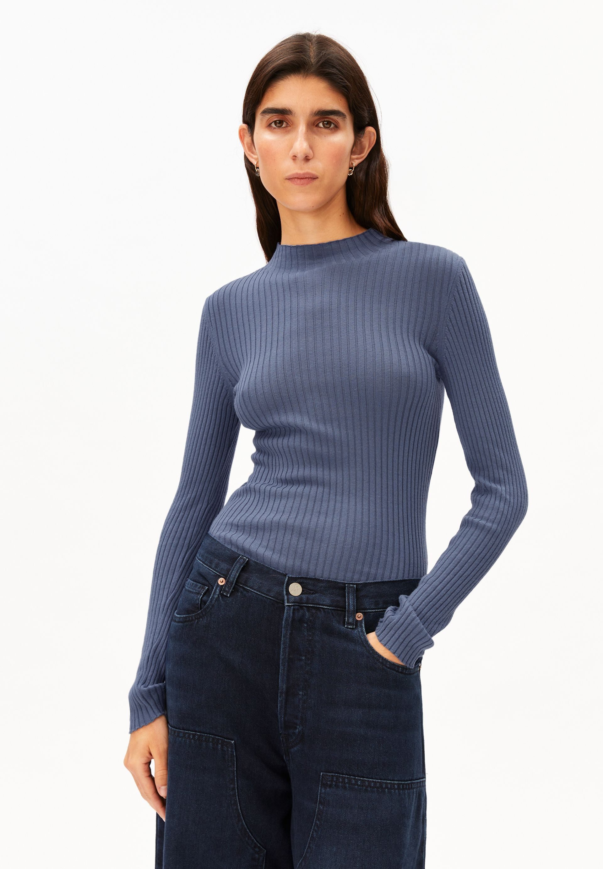 Armedangels Strickpullover ALAANIA Pullover Slim Fit aus Bio-Baumwolle Fitted
