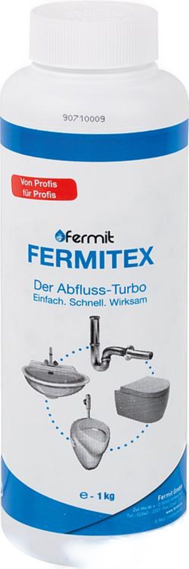 Fermit Fermitex-Abfluss-und Rohrreiniger Rohrreiniger (1-St. 1 kg Granulat)