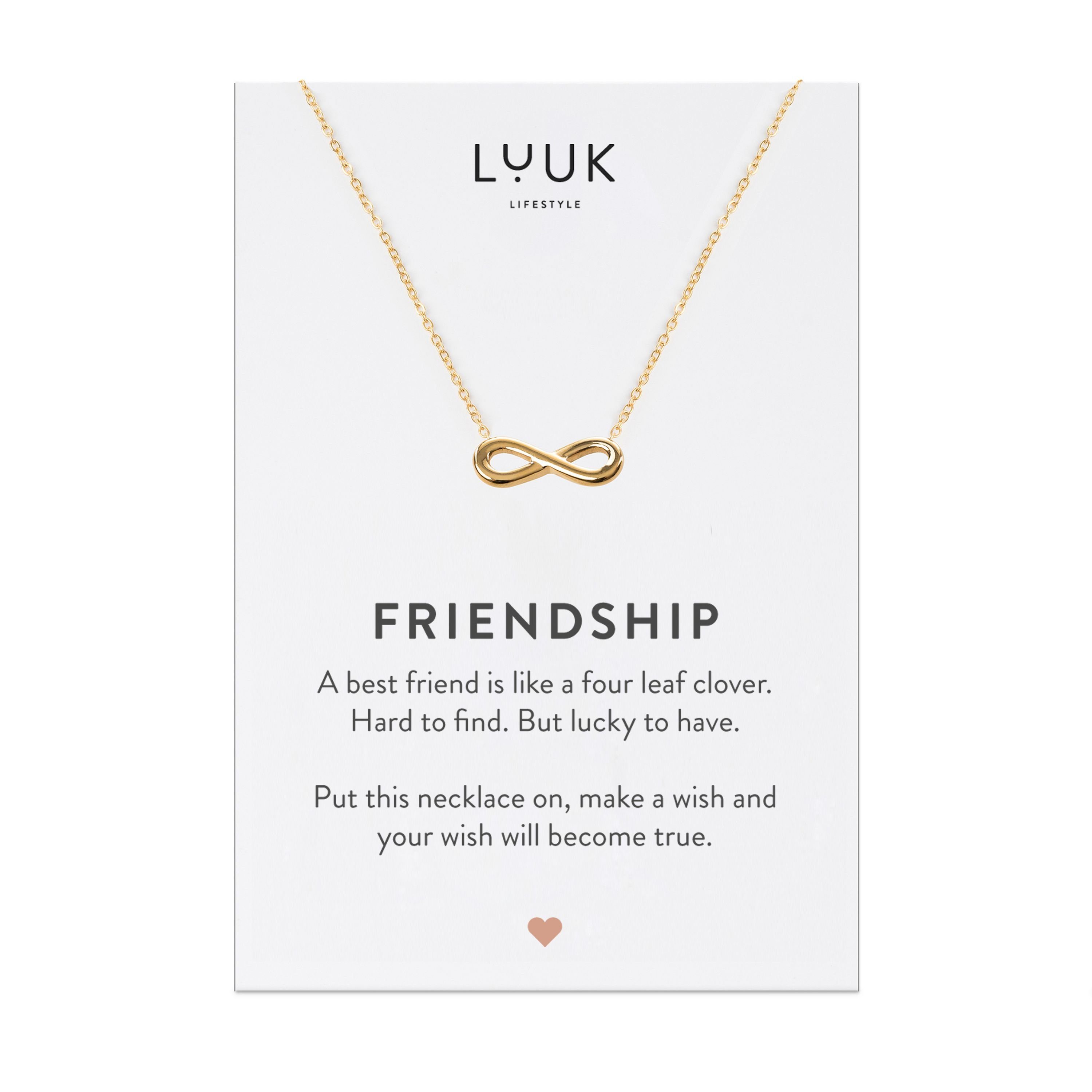 LUUK LIFESTYLE Freundschaftskette Infintiy, Symbol für unendliche Freundschaft & Verbundenheit