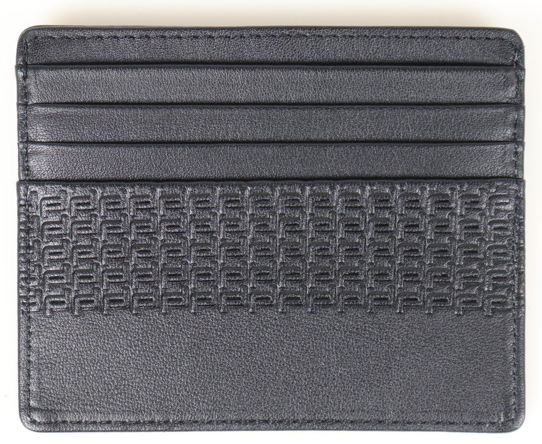 PORSCHE Design Kartenhalter Schwarz SH8 card holder Kartenetui Leder Icon 2.0