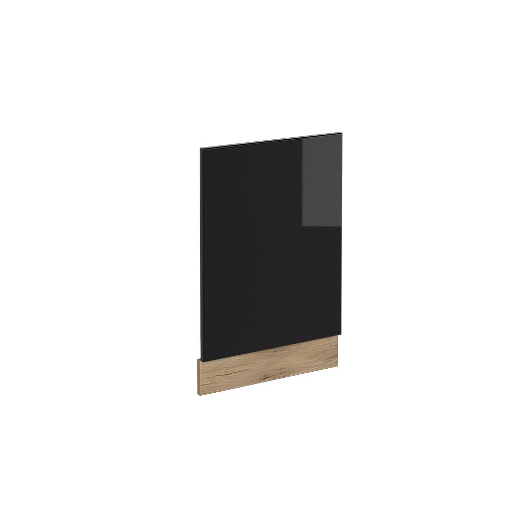 Vicco Frontblende R-Line, Schwarz Hochglanz/Goldkraft Eiche, 45 cm ohne Arbeitsplatte (1 St)